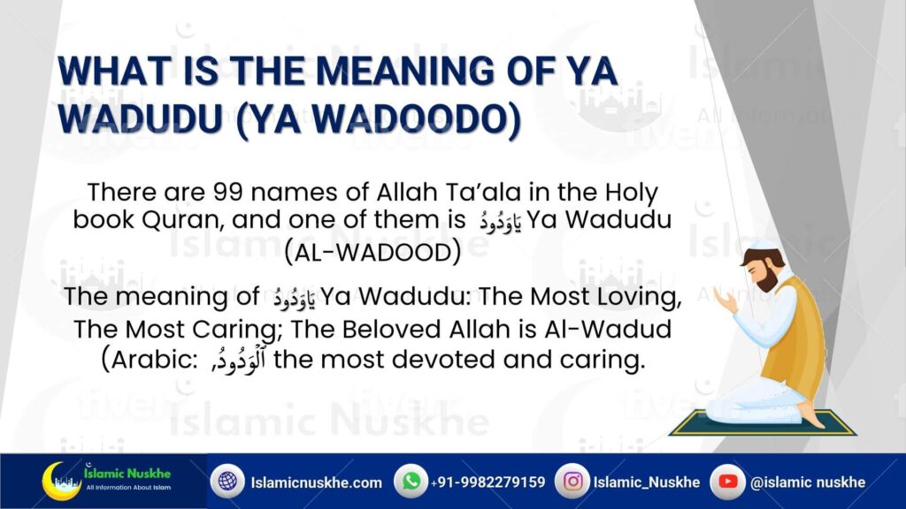 What Is The Meaning of Ya Wadudu (YA WADOODO)