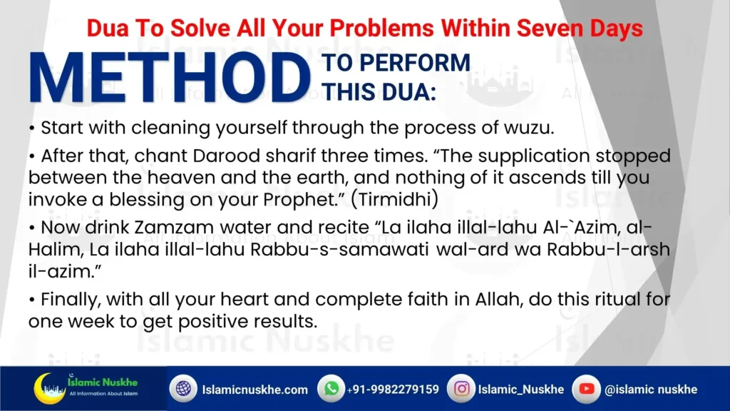 Dua To Solve All Your Problems Within Seven Days