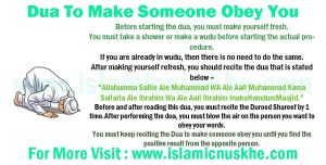 Dua To Make Someone Obey You