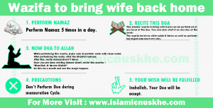 wazifa to bring wife back home