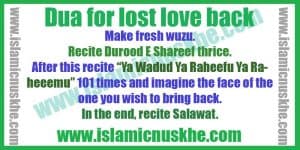 Dua for lost love back