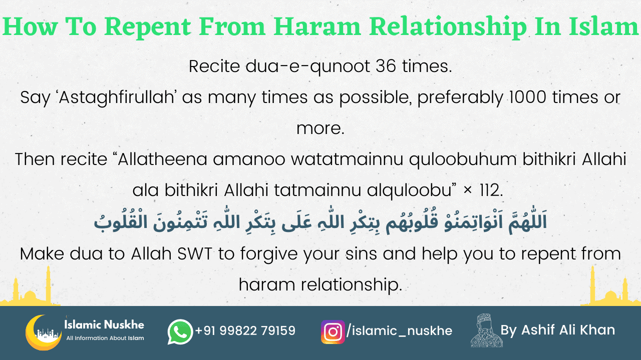 How to repent from haram relationship in islam