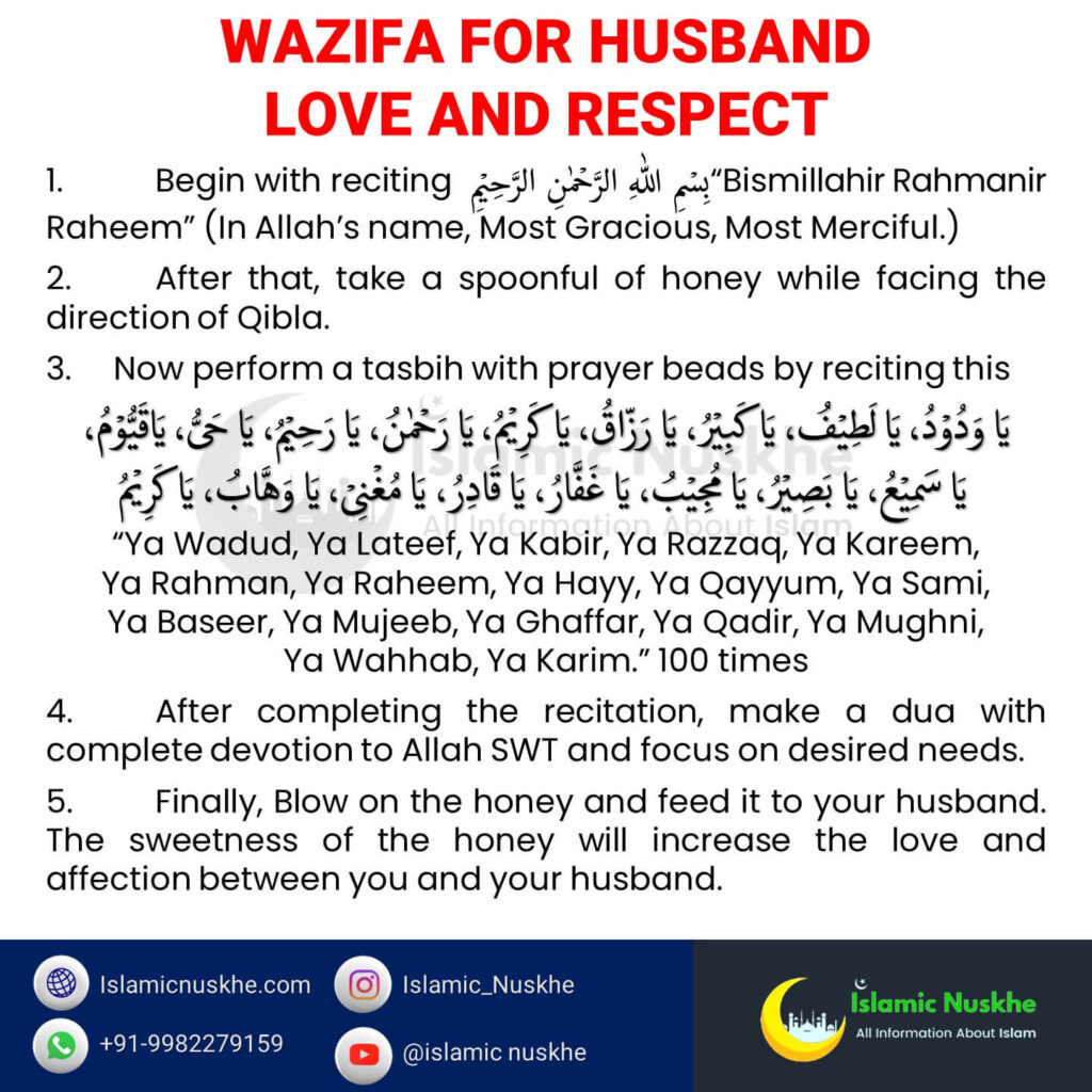 Wazifa For Husband Love And Respect