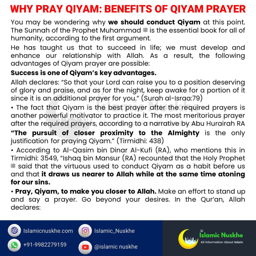 Why Pray Qiyam Benefits of Qiyam Prayer