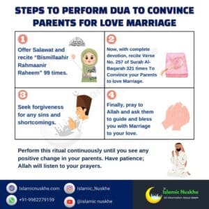 Steps To Perform Dua To Convince Parents For Love Marriage