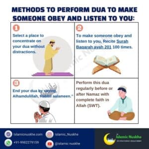 Methods to perform Dua to make someone obey and listen to you