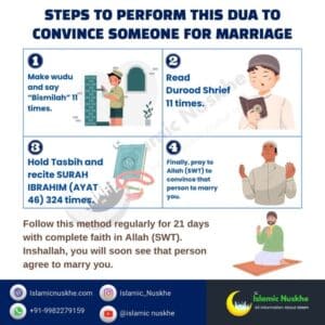 Steps to perform this dua to convince someone for marriage